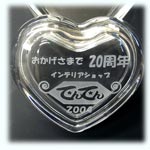 店舗の創立記念品・周年記念品等オリジナル記念品として大人気のガラス小物入れ・・・